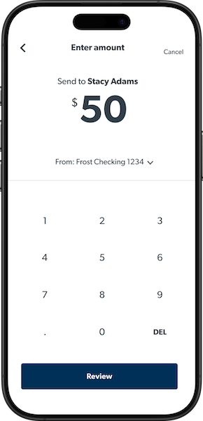 Image of Zelle on Frost App