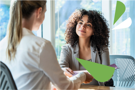 Image of two women meeting