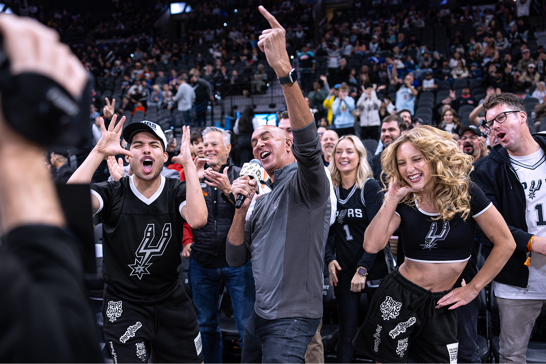 Image of people at Spurs game
