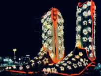 Cowboy Boots Lit Up for the Holidays