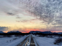 Snow And a Texas Sunset