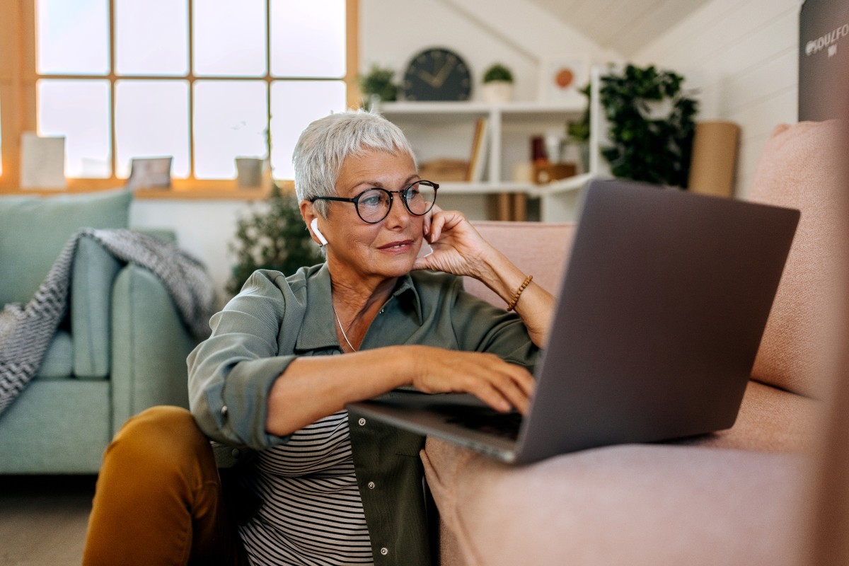 Image of woman working on laptop