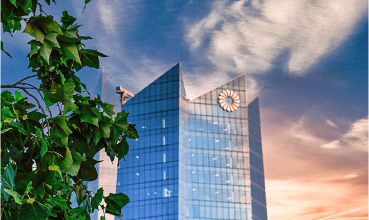 Image of Frost Tower at sunset